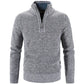 Long Sleeve Knitted Sweater Men Pullovers Solid Color Zipper Mock Neck Slim Fit Knit Pullovers Casual Sweater The Clothing Company Sydney