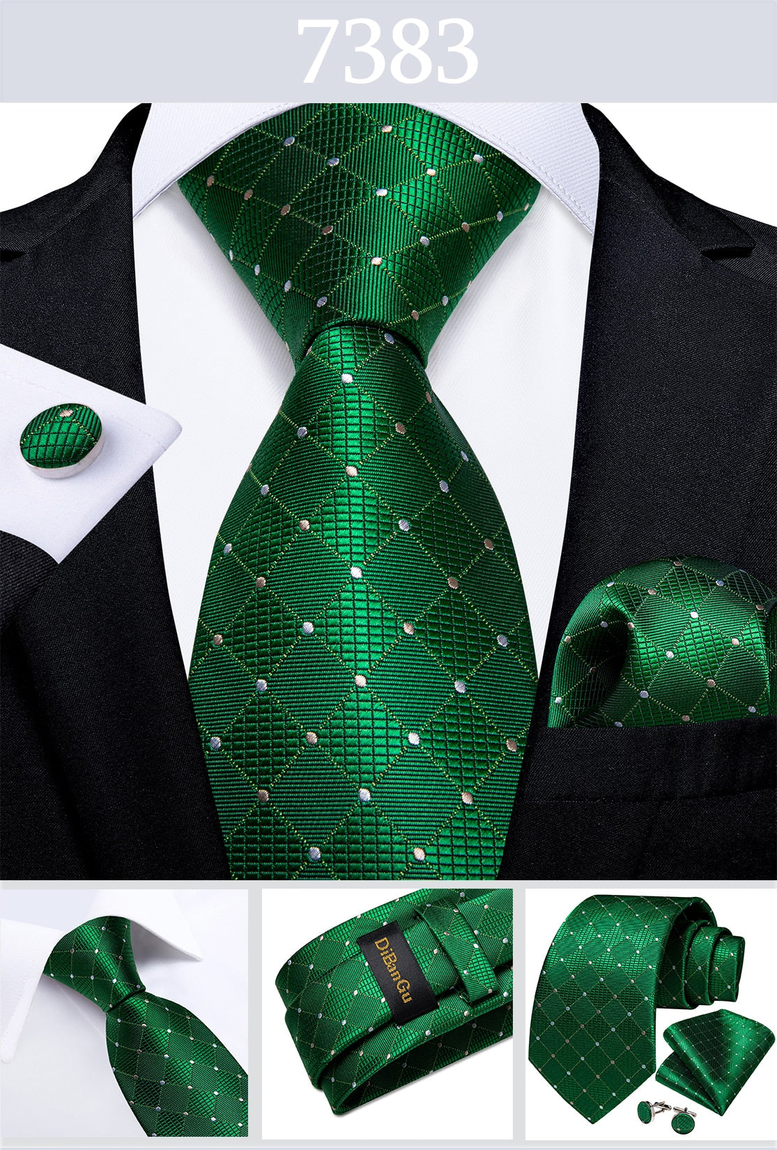 Men's Tie Teal Green Paisley Novelty Design Silk Wedding Tie for Men Handky cufflink Tie Set Party Business Fashion Set The Clothing Company Sydney