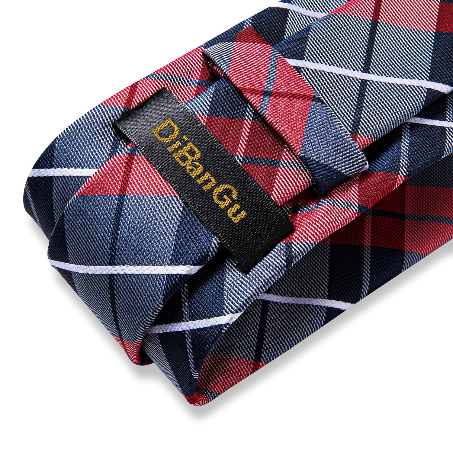 Classic Plaid Check Red Blue White Striped Silk Ties For Men Business Wedding Men's Neck Tie Handkerchief Cufflinks Gift For Men The Clothing Company Sydney