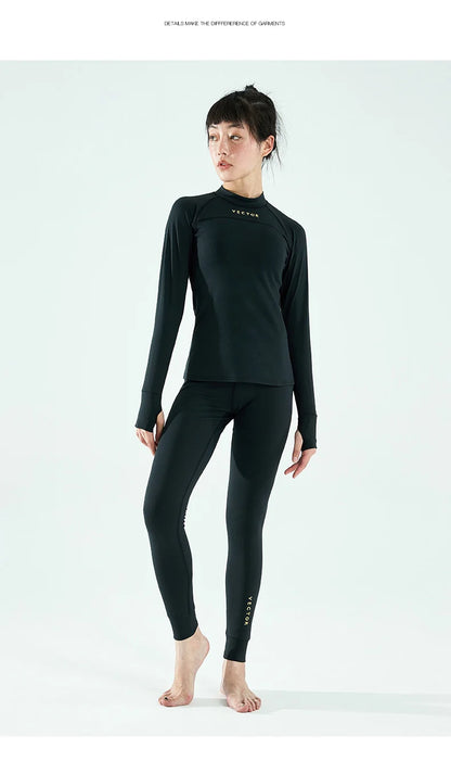 Womens 2 Piece Ultra Soft Winter Ski Quick Dry Base Layering Set Microfiber Fleece Thermal Underwear Plus Pants Set - The Clothing Company Sydney