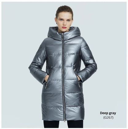 Women's Hooded Winter jacket fashion casual slim long warm cotton coat ladies parkas - The Clothing Company Sydney