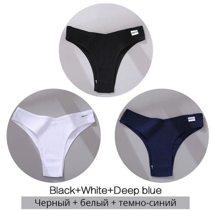 3 Pack Cotton Women's Panties Low Rise Female Seamless Underwear Breathable Underpants Intimates Lingerie The Clothing Company Sydney