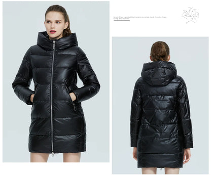 Women's Hooded Winter jacket fashion casual slim long warm cotton coat ladies parkas - The Clothing Company Sydney