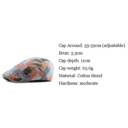 Men Autumn Peaked Cap Women Retro Style Pattern Beret Outdoor Casual Fashion Trend Forward Ivy Newsboy Hat - The Clothing Company Sydney