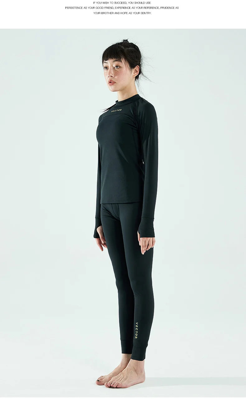 Womens 2 Piece Ultra Soft Winter Ski Quick Dry Base Layering Set Microfiber Fleece Thermal Underwear Plus Pants Set - The Clothing Company Sydney