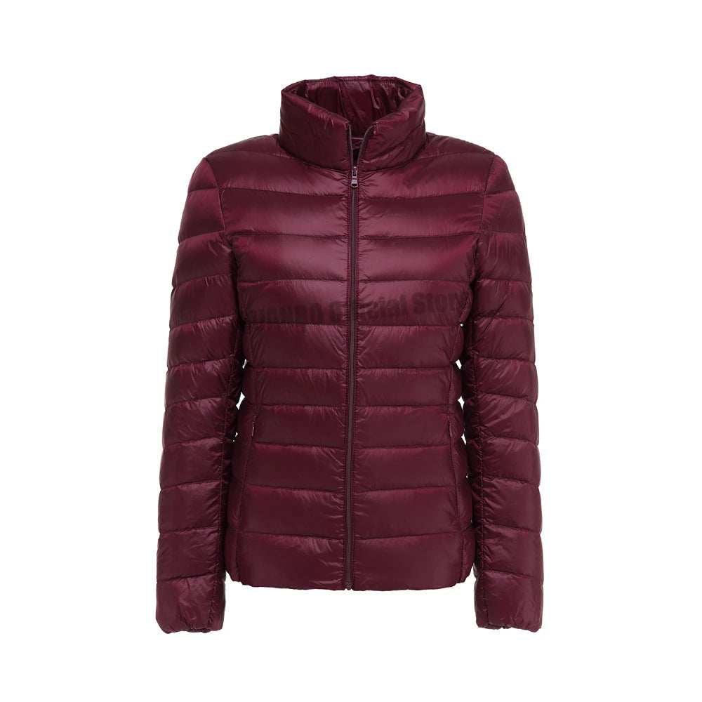 Women Spring Jacket Fashion Short Ultra Lightweight Packable Puffer Coats 15 Colors Female Down Warm Korean Slim Fit Parkas 5XL The Clothing Company Sydney