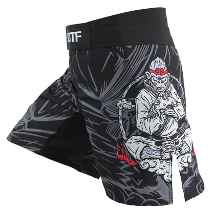Dragon Print Breathable Fighting MMA Shorts Grappling Muay Thai Clothing Kick Boxing Training Shorts - The Clothing Company Sydney