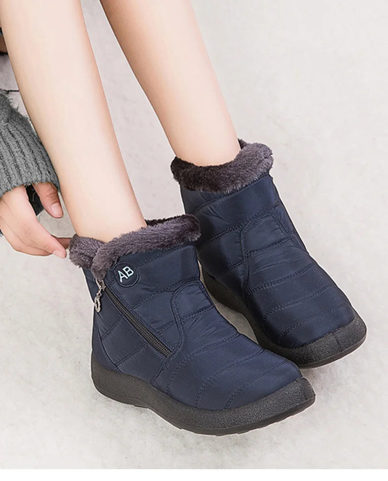 Women's Thick Plush Snow Boots Winter Waterproof Non-slip Platform Ankle Boots Women Warm Cotton Padded Shoes The Clothing Company Sydney