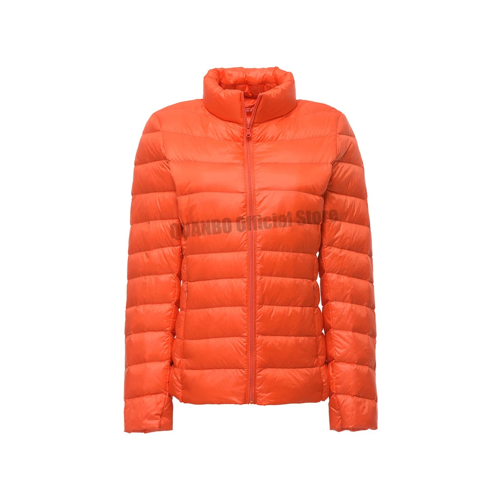 Women Spring Jacket Fashion Short Ultra Lightweight Packable Puffer Coats 15 Colors Female Down Warm Korean Slim Fit Parkas 5XL The Clothing Company Sydney