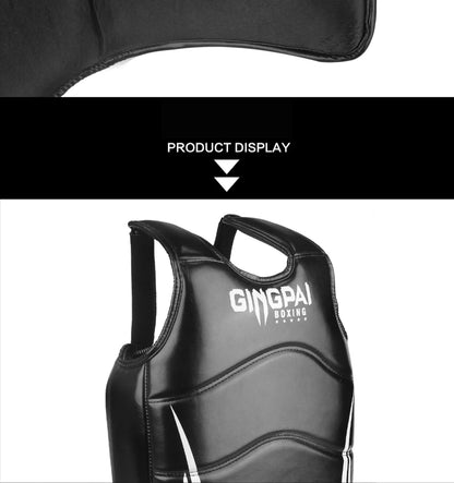 Boxing Chest Guard MMA Martial Arts Rib Shield Armour Adults Kids Body Protector Kickboxing Training Uniform Muay Thai Fight Gear - The Clothing Company Sydney