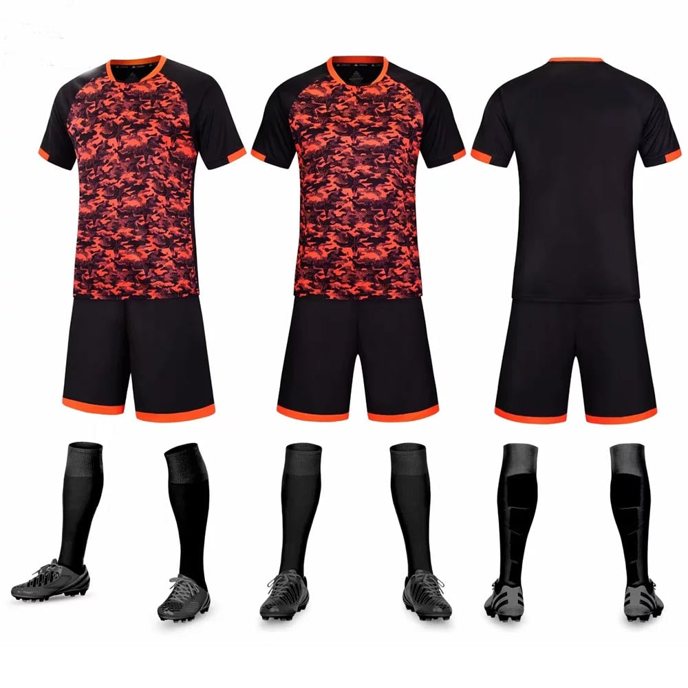 Children Adult Football Jerseys Boys and girls Soccer Clothes Sets youth soccer sets training jersey suit with socks and Shin guards The Clothing Company Sydney
