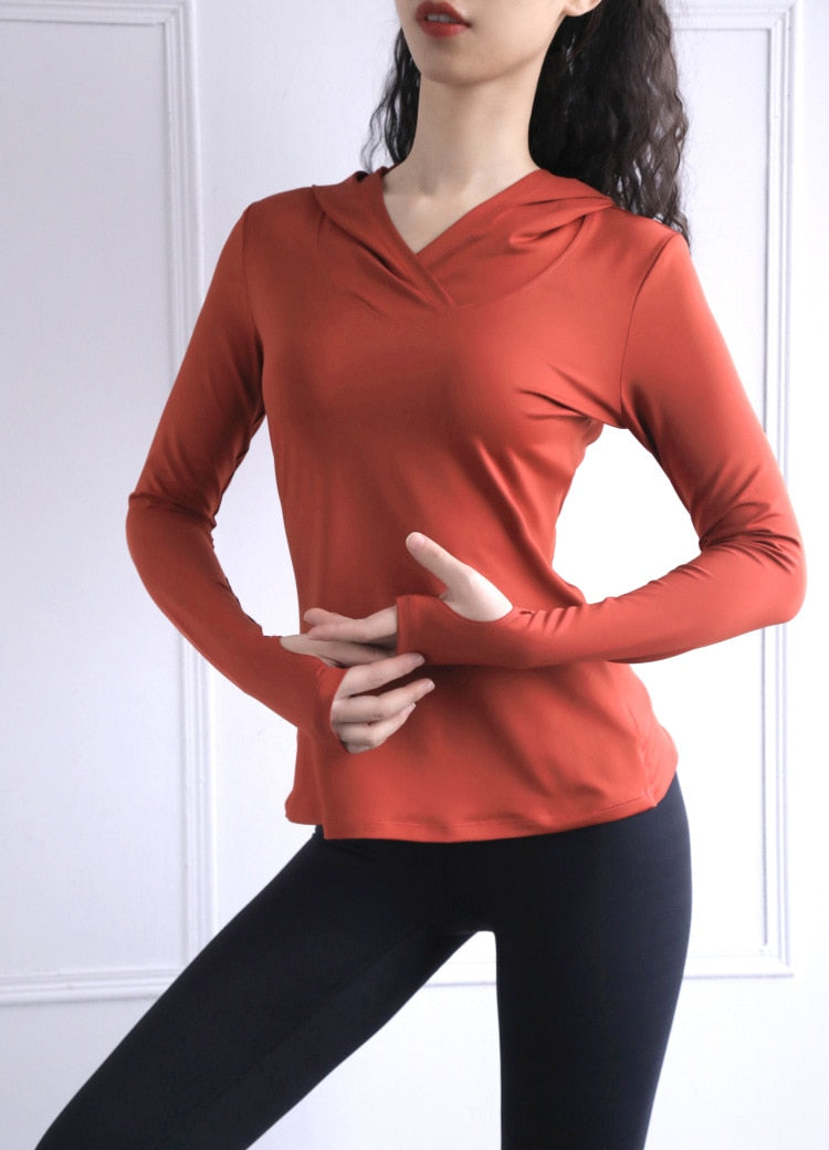 Women's Back Forked Yoga Shirt Long Sleeve Thumb Hole Running T-shirt Mesh Breathable Sports Hoodie Fitness Top Gym Workout Blouse The Clothing Company Sydney