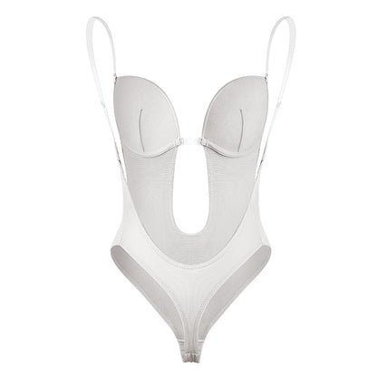 Women's Plunging Deep V-Neck Strapless Backless Bodysuit Seamless Thong Full Body Shapewear for Wedding Party Body Shaper The Clothing Company Sydney