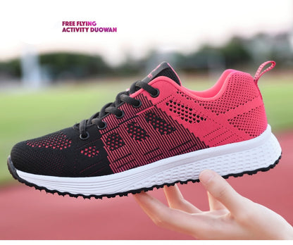 Women's Casual Shoes Breathable Walking Mesh Lace Up Flat Shoes Sneakers The Clothing Company Sydney