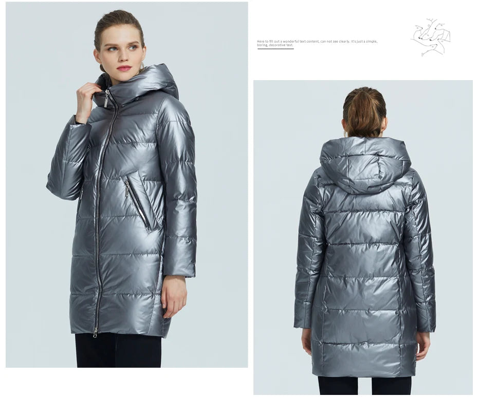 Women's Hooded Winter jacket fashion casual slim long warm cotton coat ladies parkas - The Clothing Company Sydney