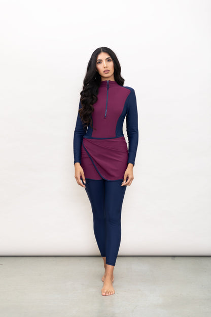 Conservative Swimwear Women Modest Patchwork Long Sleeves Sport Swimsuit 3 Piece Bathing Suit The Clothing Company Sydney