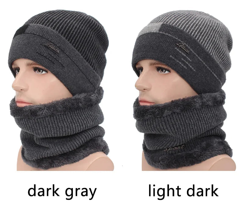 Skullies Beanies Men Scarf Knitted Hat Cap Male Bonnet Warm Wool Thick Winter Hats For Men Women Beanie Hat The Clothing Company Sydney