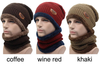 Winter Beanie Knitted Hat Scarf Skullies Beanies Men Winter Hats For Men Women Caps Mask Hats