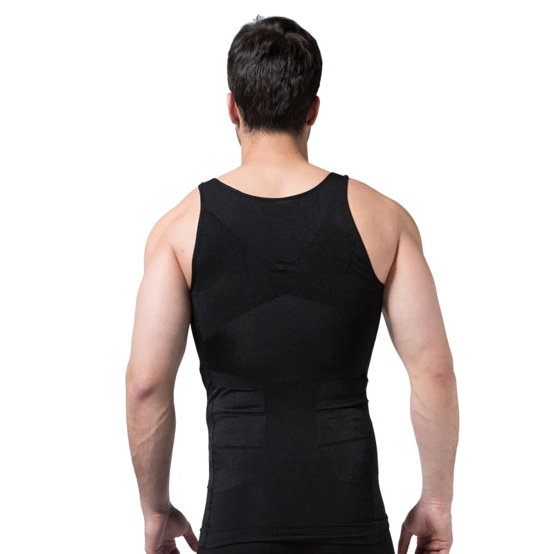 Men's Body Shapewear Corset Vest Shirt Compression Underwear Sports Vest Body Shaper - The Clothing Company Sydney