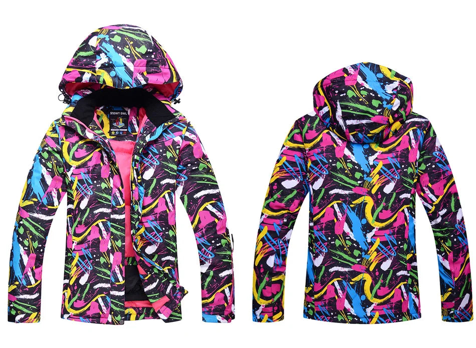 Women's Snow Suit Winter Outdoor Snowboarding Clothing Waterproof Skiing Costume Sets Jackets + Belt Pants - The Clothing Company Sydney