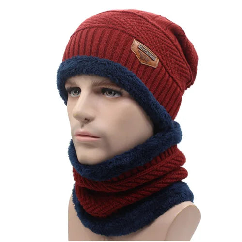 Winter Beanie Knitted Hat Scarf Skullies Beanies Men Winter Hats For Men Women Caps Mask Hats