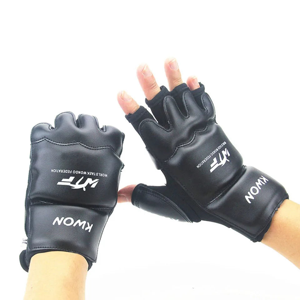 Adults Kids Half Finger Boxing Gloves PU Leather MMA Fighting Kick Boxing Gloves Karate Muay Thai Training Workout Gloves The Clothing Company Sydney