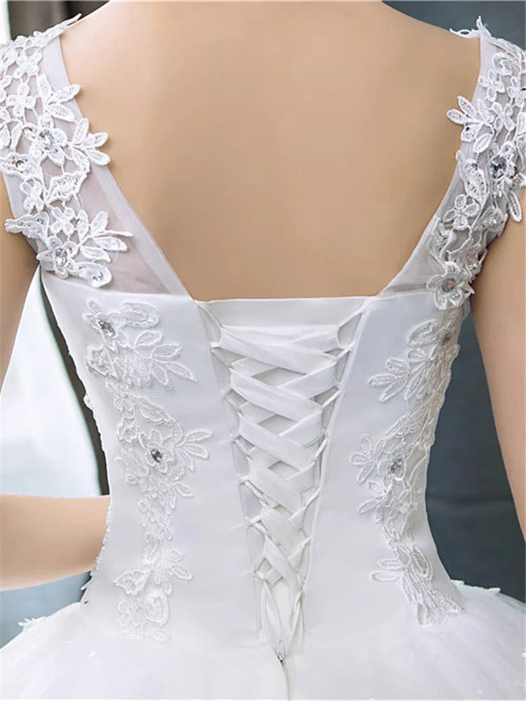 V-neck Wedding Dresses Off White Sequined Wedding Gown - The Clothing Company Sydney