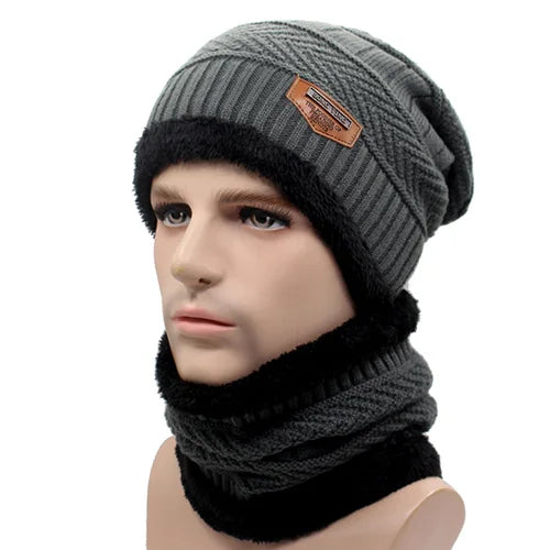 Winter Beanie Knitted Hat Scarf Skullies Beanies Men Winter Hats For Men Women Caps Mask Hats