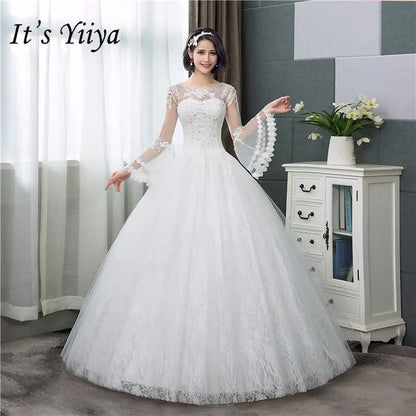 V-neck Wedding Dresses Off White Sequined Wedding Gown - The Clothing Company Sydney