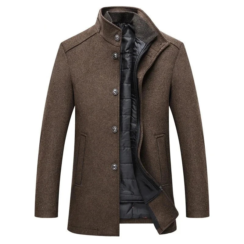 Autumn winter wool trench coat Men's wool jackets - The Clothing Company Sydney