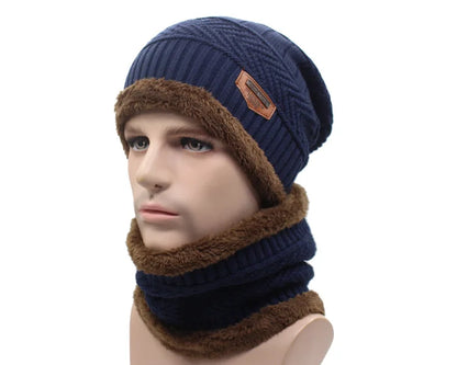 Winter Beanie Knitted Hat Scarf Skullies Beanies Men Winter Hats For Men Women Caps Mask Hats