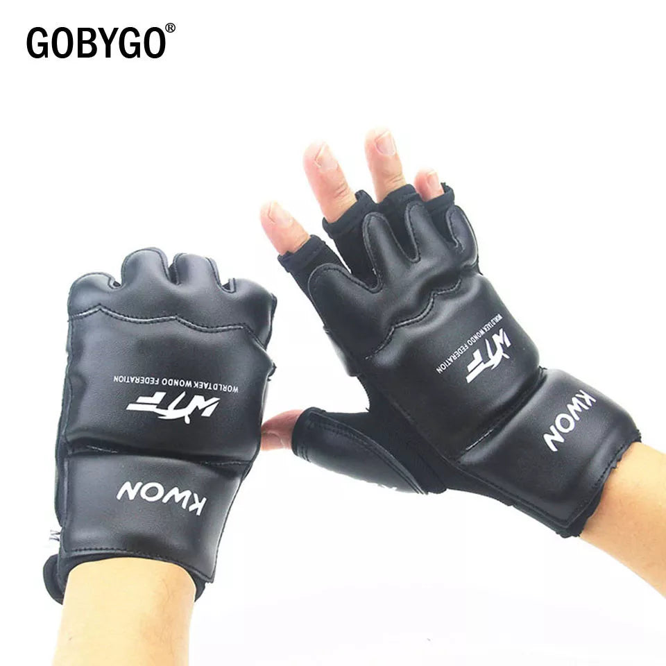 Adults Kids Half Finger Boxing Gloves PU Leather MMA Fighting Kick Boxing Gloves Karate Muay Thai Training Workout Gloves The Clothing Company Sydney