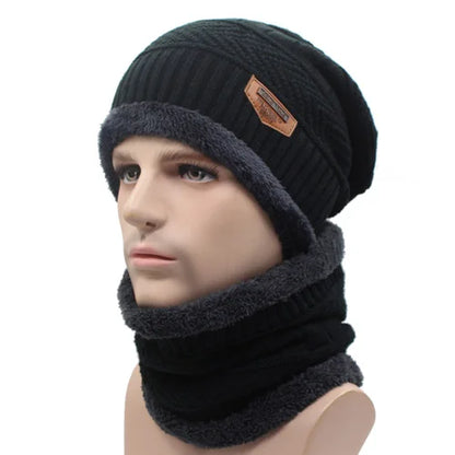 Winter Beanie Knitted Hat Scarf Skullies Beanies Men Winter Hats For Men Women Caps Mask Hats