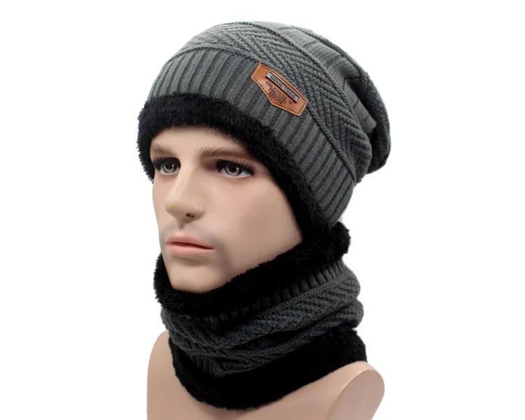 Winter Beanie Knitted Hat Scarf Skullies Beanies Men Winter Hats For Men Women Caps Mask Hats