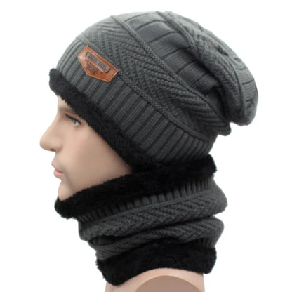 Winter Beanie Knitted Hat Scarf Skullies Beanies Men Winter Hats For Men Women Caps Mask Hats
