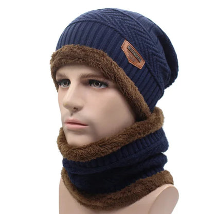 Winter Beanie Knitted Hat Scarf Skullies Beanies Men Winter Hats For Men Women Caps Mask Hats