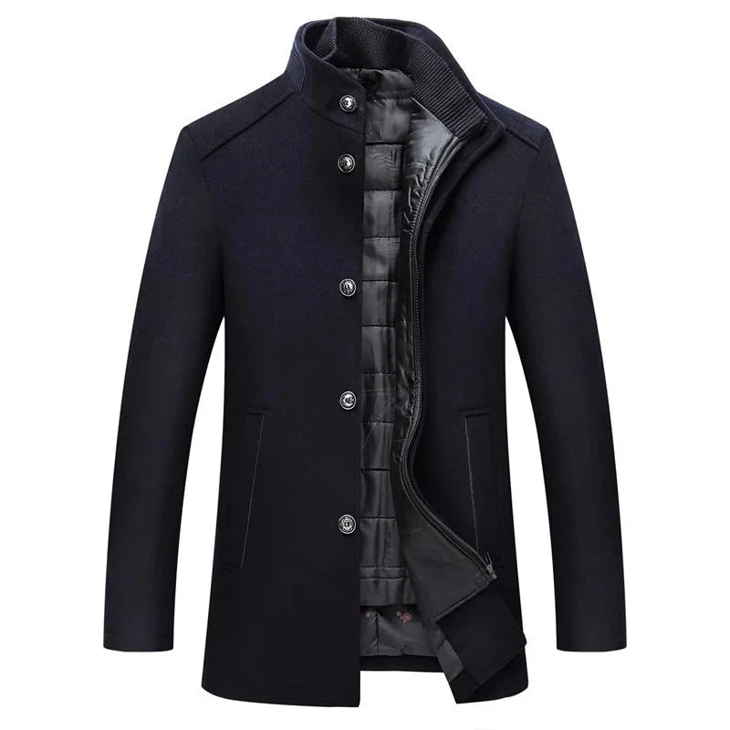 Autumn winter wool trench coat Men's wool jackets - The Clothing Company Sydney