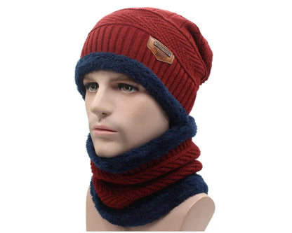 Winter Beanie Knitted Hat Scarf Skullies Beanies Men Winter Hats For Men Women Caps Mask Hats