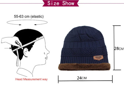 Winter Beanie Knitted Hat Scarf Skullies Beanies Men Winter Hats For Men Women Caps Mask Hats