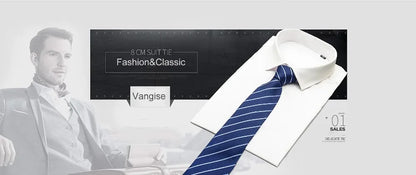 4 Piece Tie Handkerchief Cufflink Set For Men Necktie Holiday Gift Box Blue Gold Suit Accessories Slim Wedding Set The Clothing Company Sydney