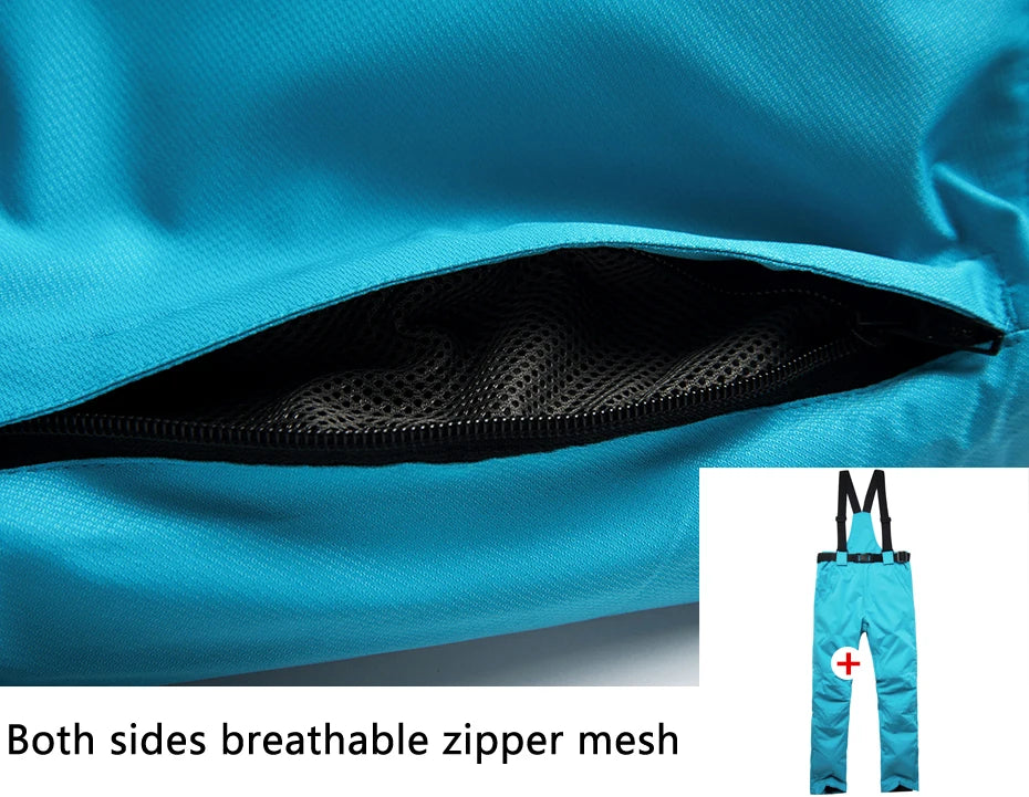 Women's Snow Suit Winter Outdoor Snowboarding Clothing Waterproof Skiing Costume Sets Jackets + Belt Pants - The Clothing Company Sydney