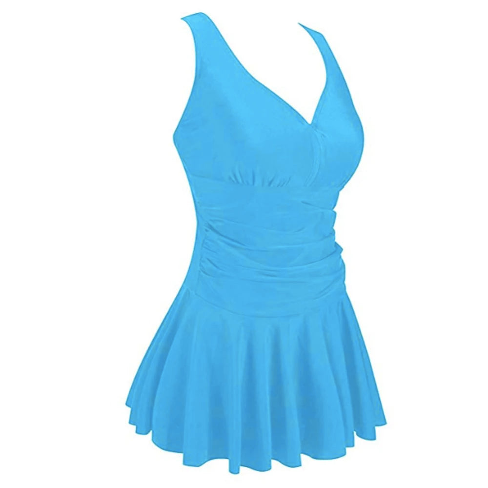 Women Modest Swim Dresses Floral Print Plus-Size Swimsuit Padded One Piece Swimwear Bathing Suits The Clothing Company Sydney