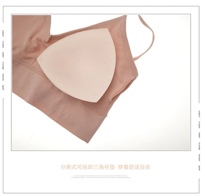 Women's Sport Bra Set Backless Bralette Seamless Padded Bra G String Thong Lingerie Set The Clothing Company Sydney