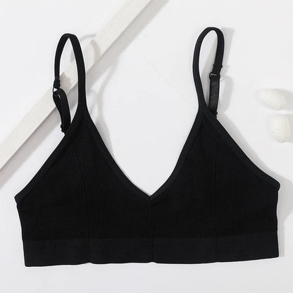 Seamless Tube Tops Bras U-shaped Back Lingerie Bralette Adjust Strap Bandeau Bra Ribbed Sports Underwear The Clothing Company Sydney