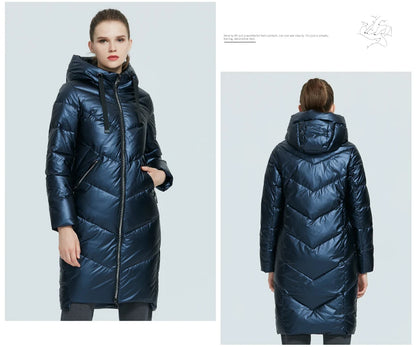 Women's Hooded Winter jacket fashion casual slim long warm cotton coat ladies parkas - The Clothing Company Sydney