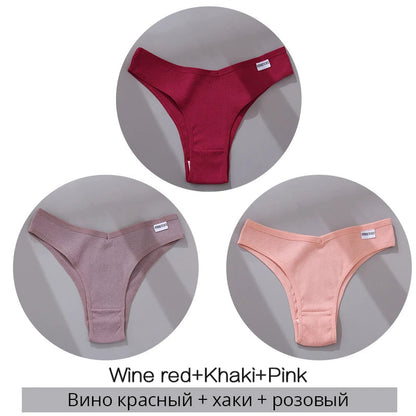 3 Pack Cotton Women's Panties Low Rise Female Seamless Underwear Breathable Underpants Intimates Lingerie The Clothing Company Sydney