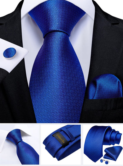 Classic Navy Blue Men's Tie Striped Paisley Floral Necktie Pocket Square Cufflinks Business Tie Set Cravat Gift For Men The Clothing Company Sydney