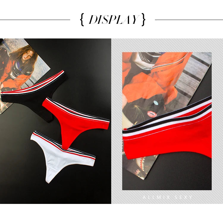 Sports Style Low Waist Thong  No Trace Cotton T Panties  G String Bikini Underwear - The Clothing Company Sydney