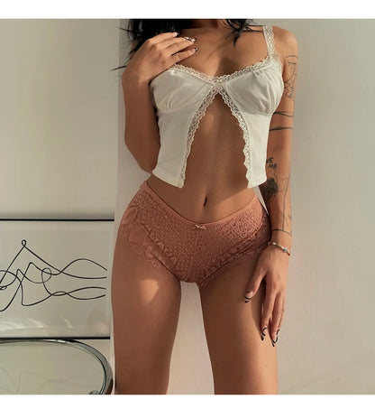 Women's Panties Lace Underwear Sexy Low-Waist Briefs Hollow Out G String Underpants Lingerie The Clothing Company Sydney
