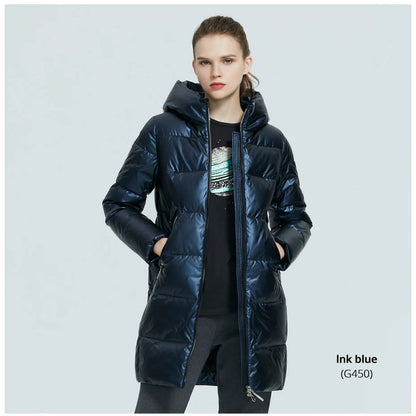 Women's Hooded Winter jacket fashion casual slim long warm cotton coat ladies parkas - The Clothing Company Sydney